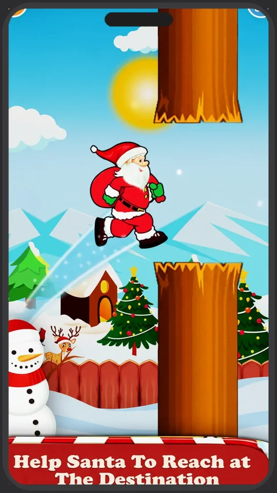 Christmas Game Flying Santa